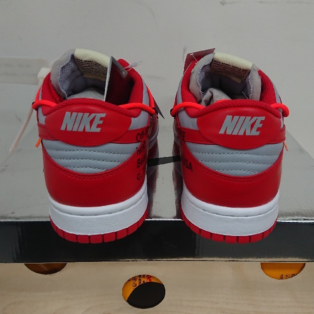 NIKE(ナイキ)の新品 28cm OFF-WHITE × NIKE DUNK LOW Red 赤 メンズの靴/シューズ(スニーカー)の商品写真