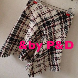 アンドバイピーアンドディー(&byP&D)の&by P&D♡ツイード秋冬スカート(ひざ丈スカート)