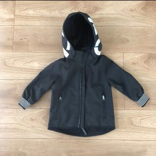 エイチアンドエム(H&M)のH&M ナイロンジャケット フリース EUR98 US2-3Y ブラック(ジャケット/上着)