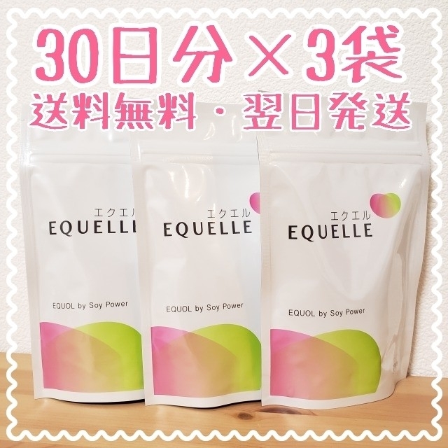 【お値下げ】エクエル EQELLE パウチ 90日分 360粒 3袋