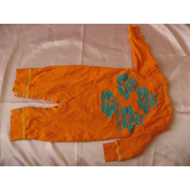 オレンジのカバーオール　80センチ キッズ/ベビー/マタニティのベビー服(~85cm)(カバーオール)の商品写真