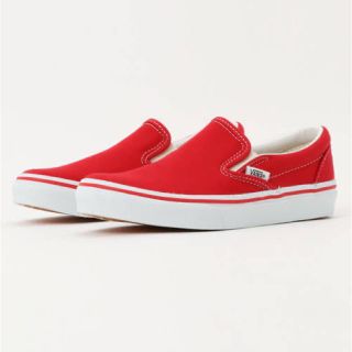 ヴァンズ(VANS)のVANS スリッポン　レッド(スニーカー)