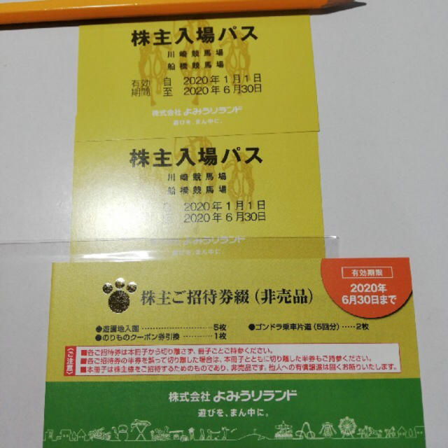 読売ジャイアンツ(ヨミウリジャイアンツ)のよみうりランド　株主優待券 チケットの施設利用券(遊園地/テーマパーク)の商品写真