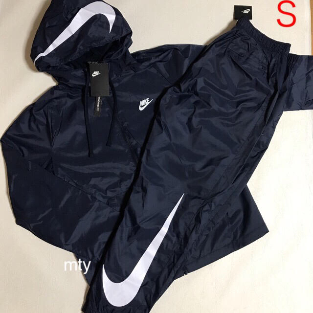NIKE - NIKE メンズ セットアップ ナイロン ネイビー Sサイズの NIKE - NIKE メンズ セットアップ ナイロン ネイビー Sサイズの