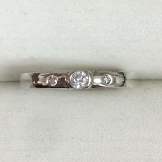 ★サイズ18号★プラチナPt900/ダイヤモンド・デザインリング★0.08ct★(リング(指輪))