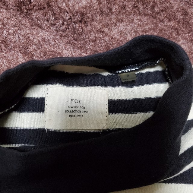 FEAR OF GOD - FOG FEAR OF GOD モックネック ボーダーロングTシャツ