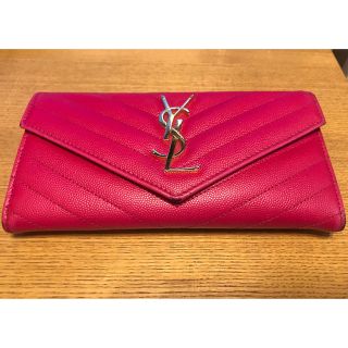 サンローラン(Saint Laurent)のイヴサンローラン☆長財布☆YSL☆ピンク(財布)