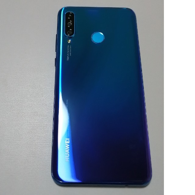 HUAWEI P30 lite 128GB ピーコックブルー au プレミアム版 スマホ/家電/カメラのスマートフォン/携帯電話(スマートフォン本体)の商品写真