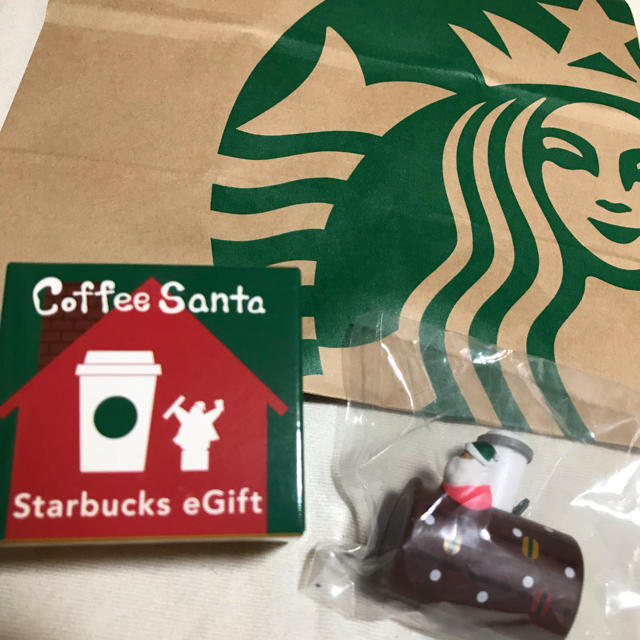 Starbucks eGift　コーヒーサンタ　ブッシュドノエル スターバックス エンタメ/ホビーのコレクション(ノベルティグッズ)の商品写真