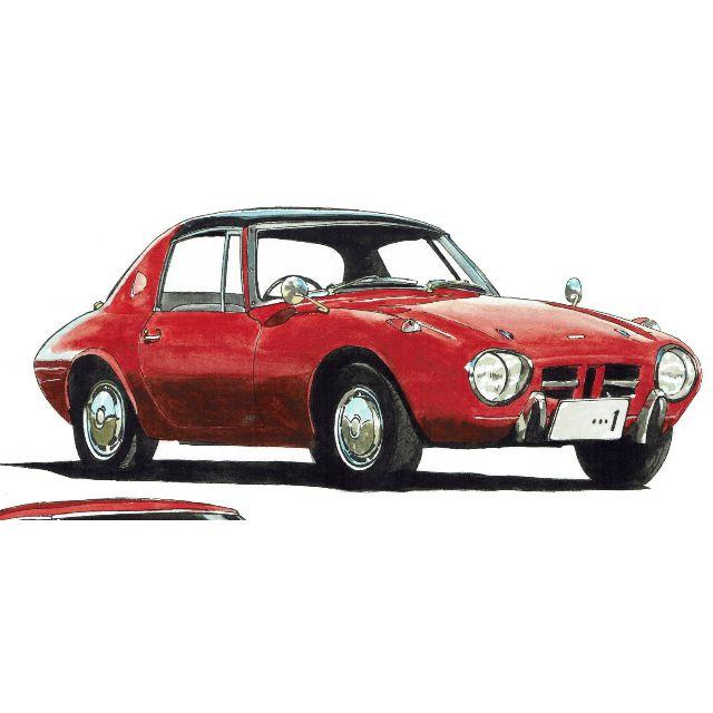 NC-238トヨタ2000GT/S800限定版画 直筆サイン額装●作家 平右ヱ門