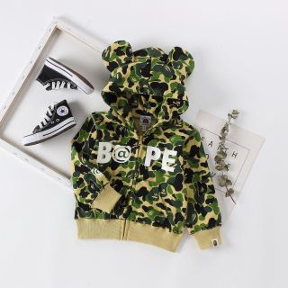 アベイシングエイプ(A BATHING APE)の１００BAPE KIDS　ABC BE@R ZIP HOODIE (ジャケット/上着)