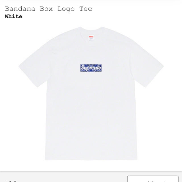 トップスS サイズ　 Bandana Box Logo Tee white