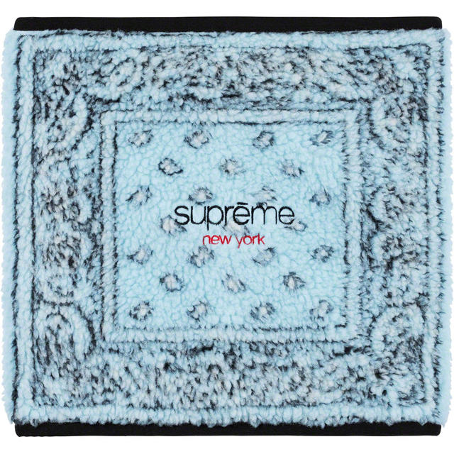 【ライトブルー】Supreme Bandana Fleece Neck