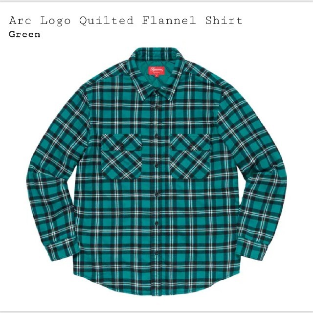 Supreme Arc Logo Quilted Flannel Shirt