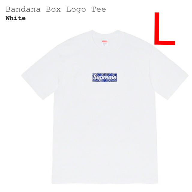 supreme bandana box logo tee 白 L