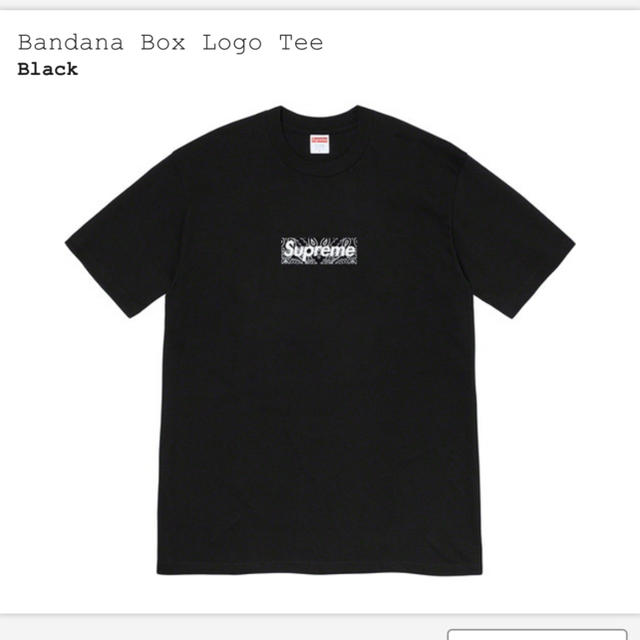 supreme bandana box logo tee black sメンズ