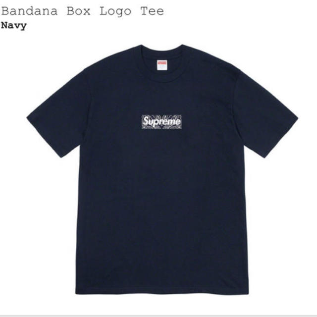 Sサイズ　Bandana Box Logo Tee ネイビー