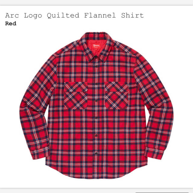 supreme Arc Logo Quilted Flannel Shirt M - その他