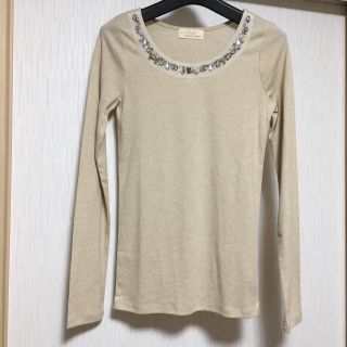 ダブルクローゼット(w closet)のw closet ラインストーンが素敵なカットソー(カットソー(長袖/七分))