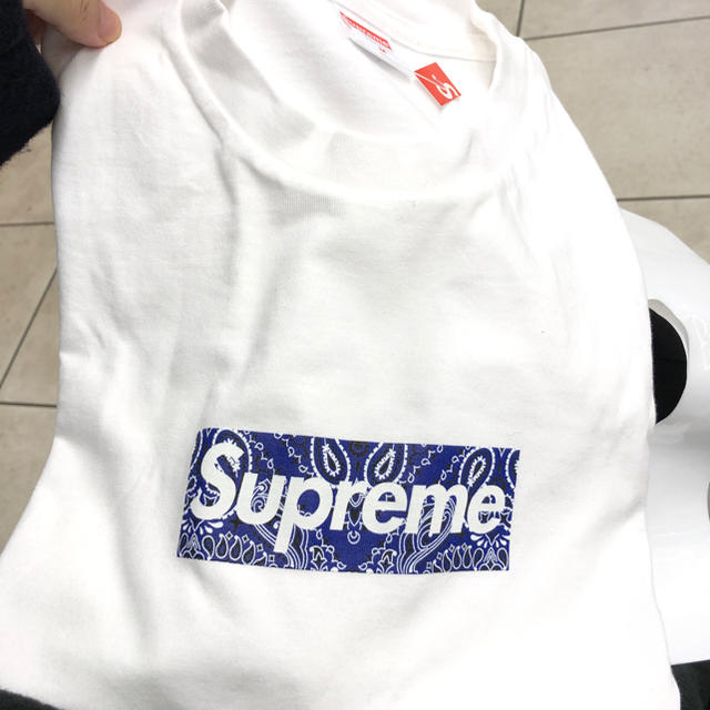 Supreme  BOX LOGO 白 T M ボックス ロゴ bandana