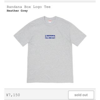 シュプリーム(Supreme)のSupreme Bandana Box Logo Tee Mサイズ(Tシャツ/カットソー(半袖/袖なし))