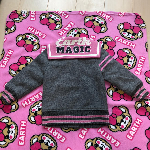 EARTHMAGIC(アースマジック)のセーラーコート☆90㌢ キッズ/ベビー/マタニティのキッズ服女の子用(90cm~)(コート)の商品写真