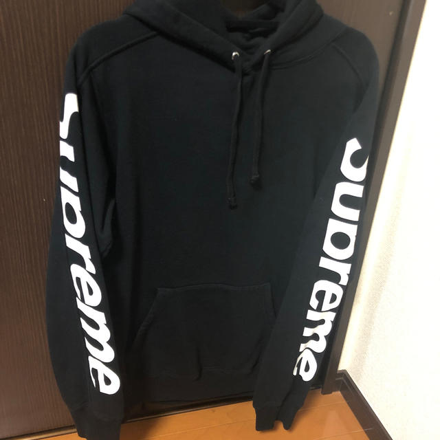 supreme 18ss 袖ロゴ　パーカー