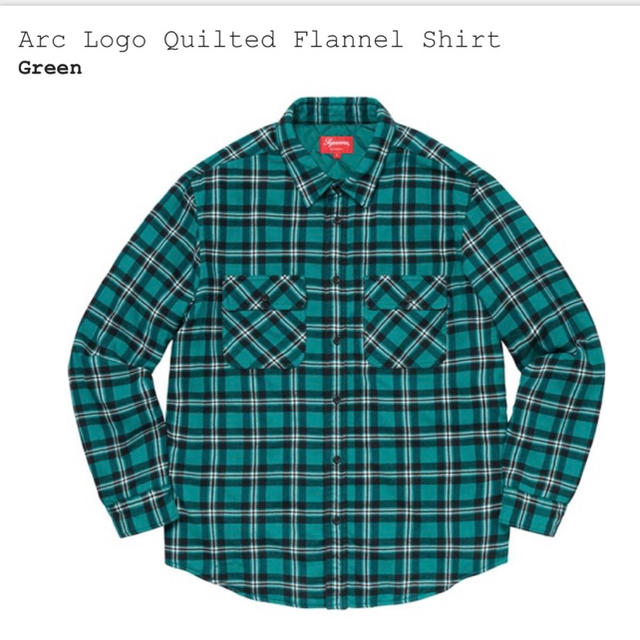 Supreme Arc Logo Qtilted Flannel Shirt
