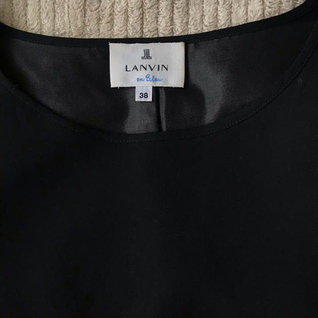 LANVIN en Bleu(ランバンオンブルー)のランバンオンブルー ワンピース ブラック 美品 レディースのワンピース(ミニワンピース)の商品写真