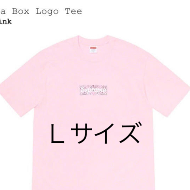 supreme bandana box logo tee Pink Lサイズ