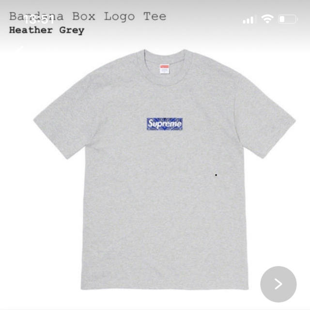 Supreme bandana box logo  tee greyトップス