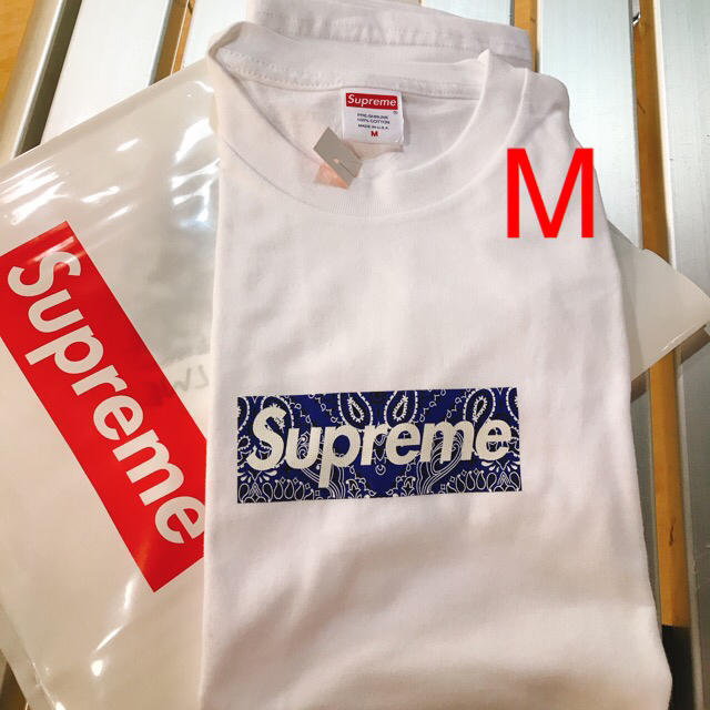 Supreme Bandana Box Logo White 白　M