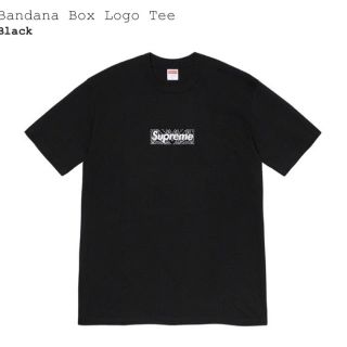 シュプリーム(Supreme)のsupreme bandana box logo tee black 黒(Tシャツ/カットソー(半袖/袖なし))