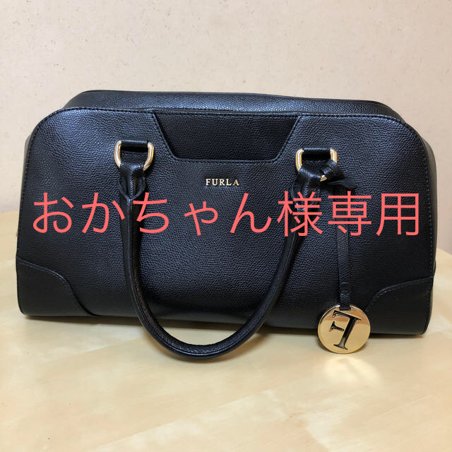 FURＬA 黒革バックUSED美品格安