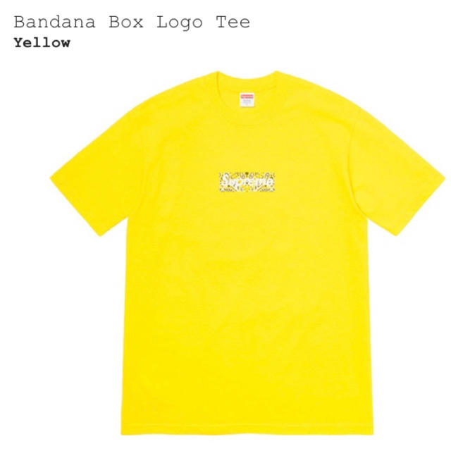 メンズSupreme Bandana Box Logo Tee yellow Mサイズ