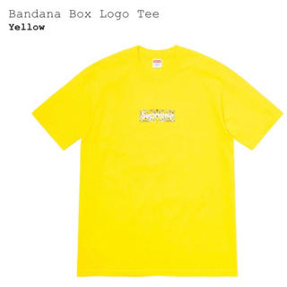 シュプリーム(Supreme)のSupreme Bandana Box Logo Tee yellow Mサイズ(Tシャツ/カットソー(半袖/袖なし))