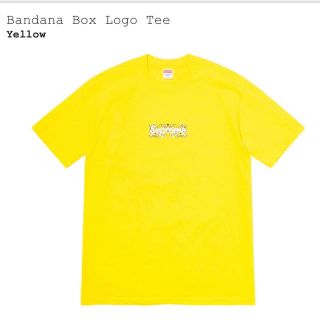 シュプリーム(Supreme)のSupreme box logo TEE yellow Sサイズ(Tシャツ/カットソー(半袖/袖なし))