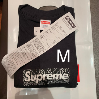 シュプリーム(Supreme)のsupreme Bandana box logo tee 黒 M(Tシャツ/カットソー(半袖/袖なし))