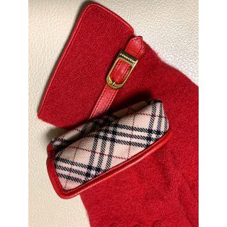 バーバリー(BURBERRY)のバーバリー　婦人手袋　カシミア混(手袋)