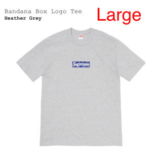 シュプリーム(Supreme)のbandana box logo tee heather grey(Tシャツ/カットソー(半袖/袖なし))