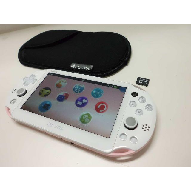 PlayStation Vita - PSVITA PCH-2000 Light Pink/Whiteと8GBメモカの通販 by ヨシ's