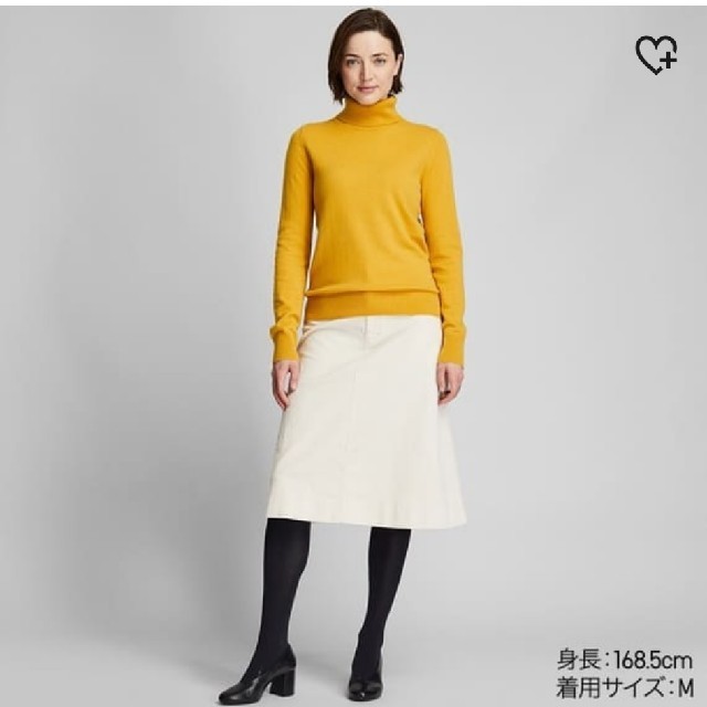 UNIQLO　【たまちゃん様専用】カシミヤタートルネックセーター　イエロー | フリマアプリ ラクマ