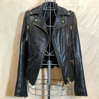 マウジー(moussy)のラム革 ライダースジャケット(ライダースジャケット)