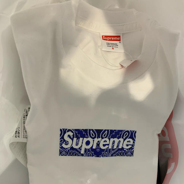 トップスSupreme bandana box logo tee 白S