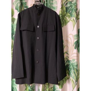 ヨウジヤマモト ウールギャバチャイナシャツジャケット