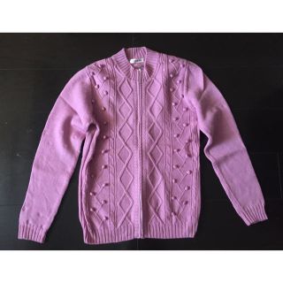 ユナイテッドアローズ(UNITED ARROWS)のセール対象✳︎新品✳︎ウール100% ニットカーディガン/ピンク(カーディガン)