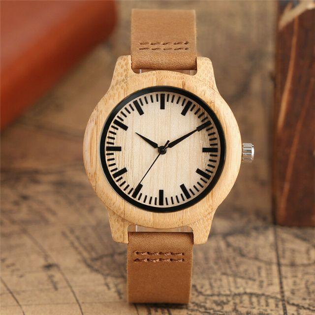 木製ケースの腕時計　ナチュラルな風合い　ノーブランド　レディースの通販 by Time machine's shop