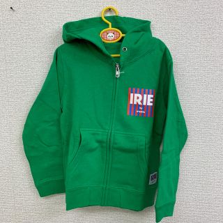 アイリーライフ(IRIE LIFE)の◆新品未使用◆irie life子供用ジップアップパーカー　緑　110サイズ(Tシャツ/カットソー)