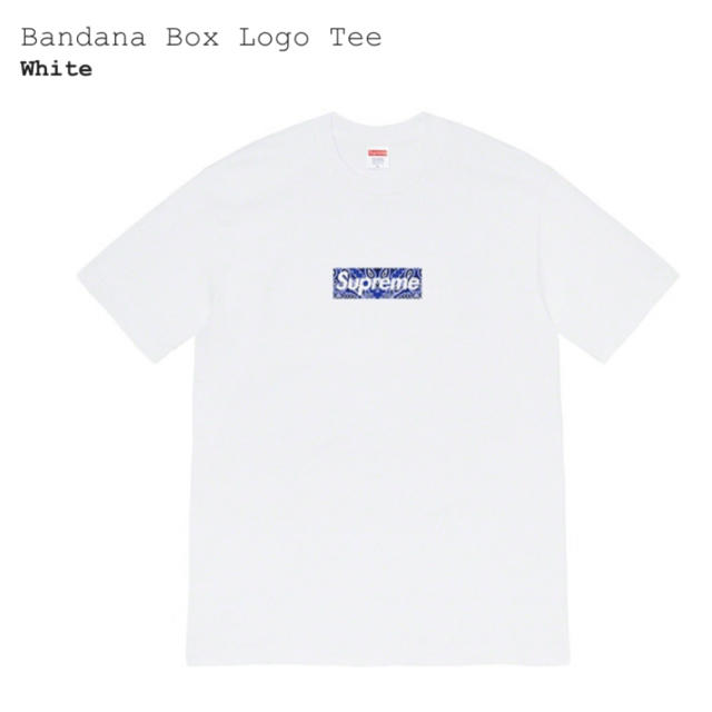 Supreme Bandana Box Logo Tee White Lメンズ