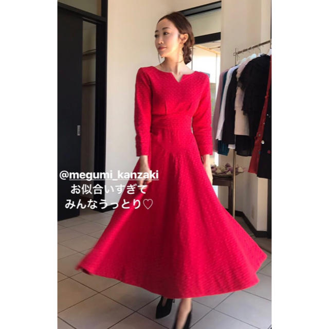 デートや結婚式に❤️神崎恵着用 ヴェルニカ Velnica の赤ワンピース | フリマアプリ ラクマ